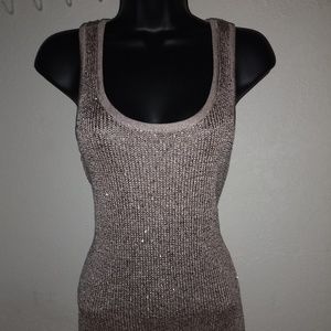 NWT maddy m Knit Tank with sequins